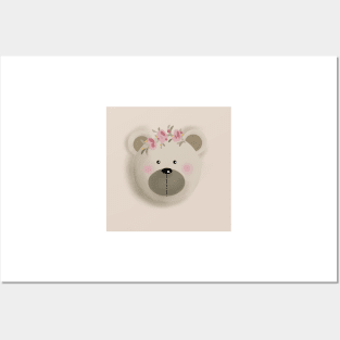 Kawai Bear - Beige Color Posters and Art